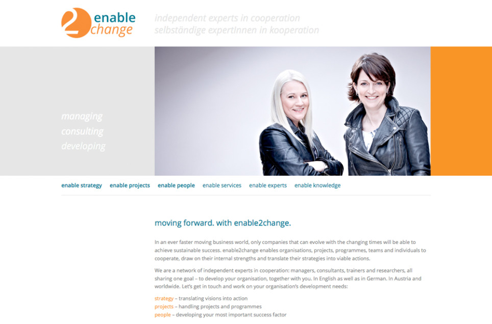 Webdesign & Grafik - Beispiel: enable2change