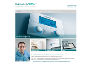 Webdesign & Grafik - Beispiel: Heiztechnik SIMON