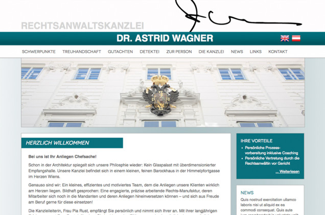 Webdesign & Grafik - Beispiel: Dr. Astrid Wagner