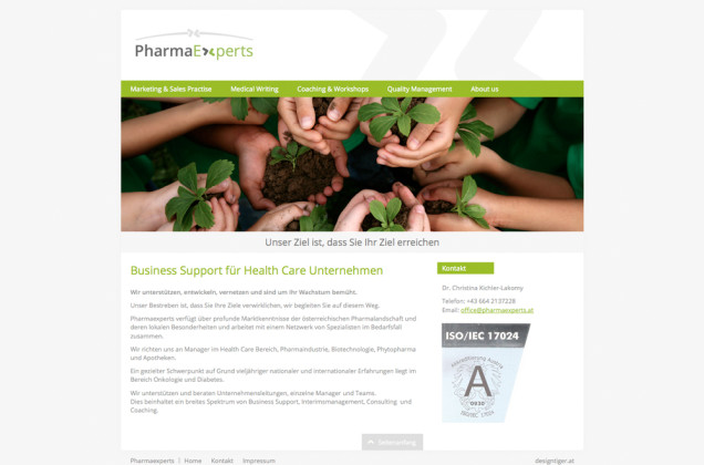 Webdesign & Grafik - Beispiel: PharmaExperts